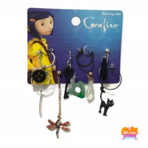 Coraline set de aretes desiguales
